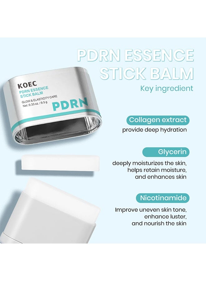 ك أو إي سي بلسم عصا جوهر PDRN، لتثبيت الرقبة والعينين، بلسم متعدد PDRN للكولاجين، يرطب، ينعم، يشد التجاعيد، 0.33 أونصة، خفيف الوزن - Image 3